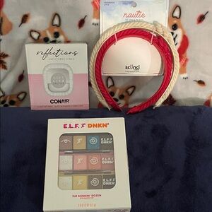 Red and Cream Headband Set